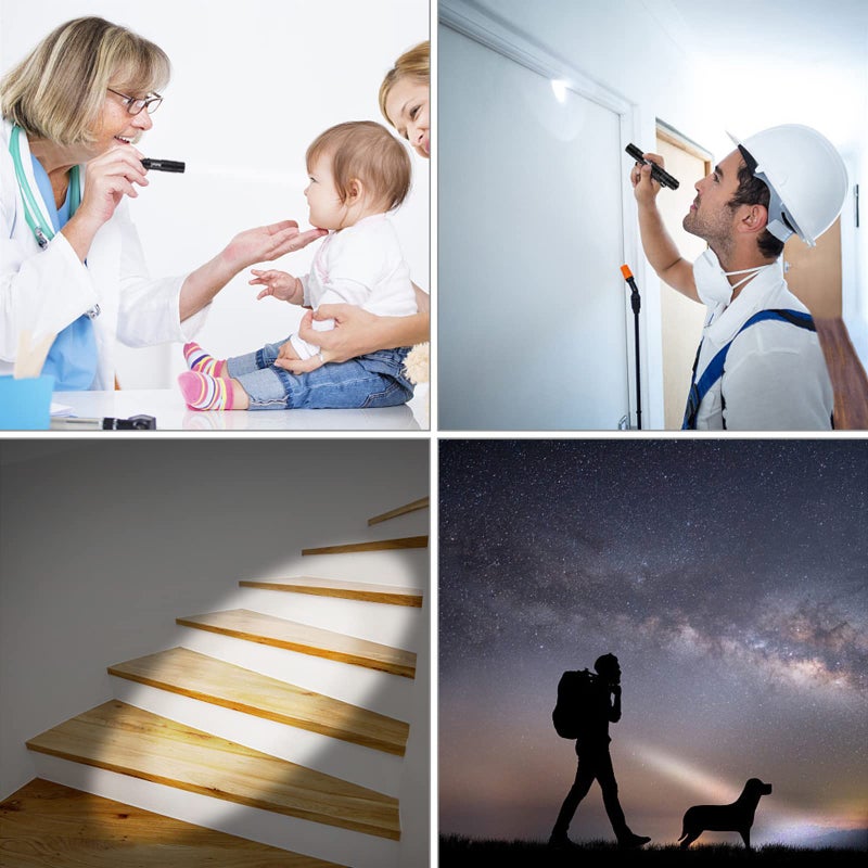 HATORI LED Mini Flashlight, Bright Small Handheld Pocket Flashlights Tactical High Lumens Pen Light for Camping, Outdoor, Emergency, 2 Pack(3.55Inch) - Image 4